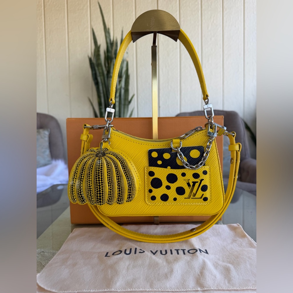Louis Vuitton Yayoi Kusama Yellow Marellini Yellow Pumpkin Dot Bag BRAND NEW